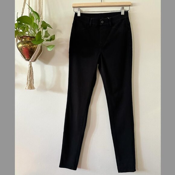 NWOT Uniqlo Ultra Stretch Leggings Pants - Black - sz 27/28 - Picture 3 of 5